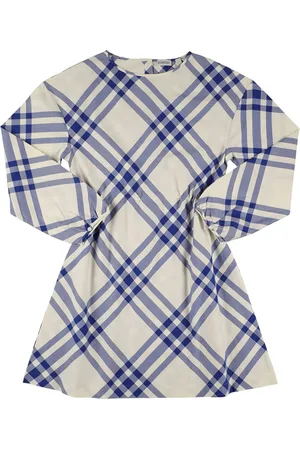 Burberry Vestido Camisero De Algodón Estampado
