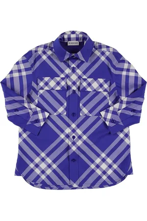 Burberry Camisa De Algodón Popelina Con Estampado