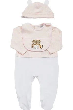 Dolce & Gabbana Pelele, Babero Y Gorro De Algodón
