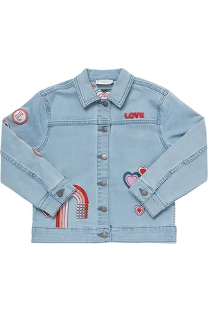 Stella McCartney Chaqueta De Denim De Algodón Con Parches