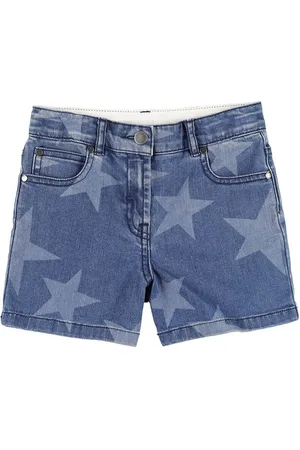 Stella McCartney Shorts De Denim De Algodón Orgánico