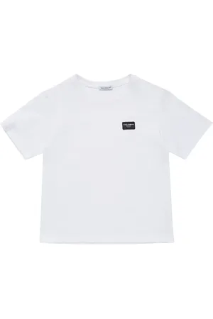 Dolce & Gabbana Camiseta De Jersey De Algodón Con Logo Bordado