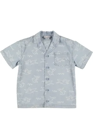 Stella McCartney Camisa De Denim De Algodón Con Estampado