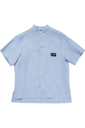 Dolce & Gabbana Camisa De Lino Con Parches