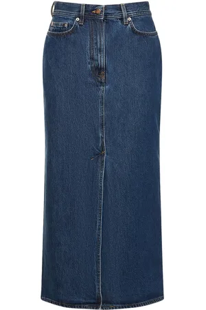 Loulou Studio Falda Larga De Denim De Algodón
