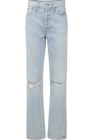 RE/DONE Jeans Loose Fit Con Cintura Alta