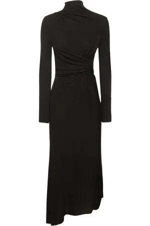 Victoria Beckham Vestido Midi Con Cuello Alto