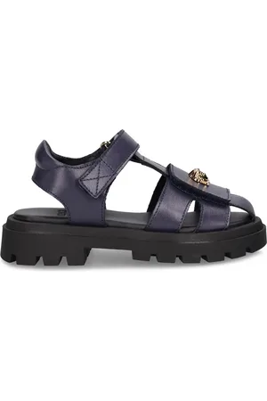 VERSACE Sandalias De Piel Con Logo