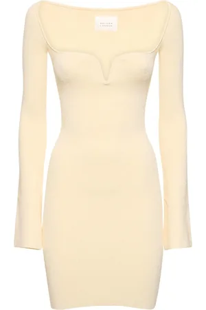 GALVAN Vestido Corto De Punto Con Mangas Largas