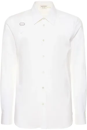 Alexander McQueen Camisa De Algodón Popelina Stretch