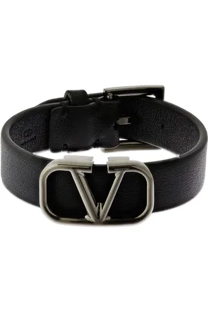 VALENTINO GARAVANI Brazalete Tipo Cinturón De Piel Con Logo V