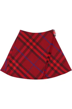 Burberry Falda Plisada De Lana
