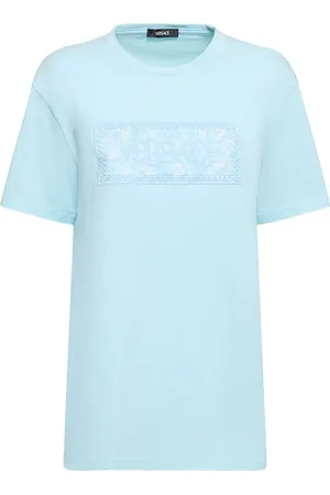 VERSACE Camiseta De Algodón Jersey Con Logo