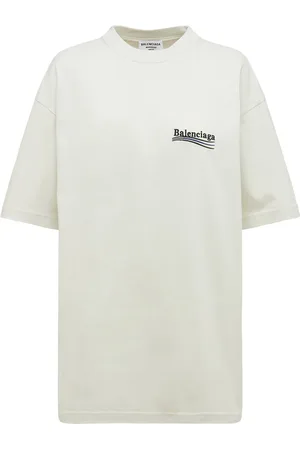 Balenciaga Camiseta Oversize De Algodón Bordada