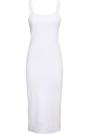 Chloé Vestido De Jersey De Algodón Acanalado