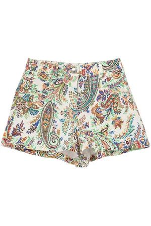 Etro Shorts De Algodón Stretch Estampados