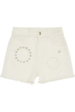 Chloé Shorts De Denim Con Tachuelas