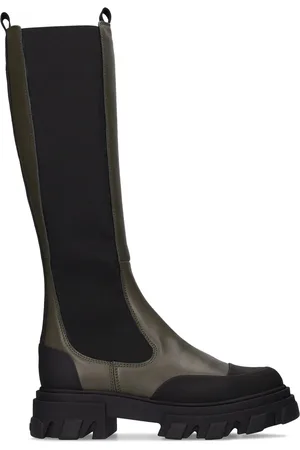 Ganni Botas Altas De Piel 50mm