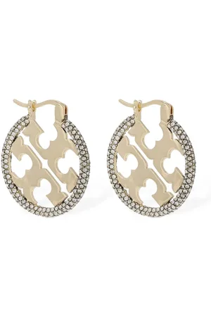Tory Burch Pendientes De Aro Con Pavé