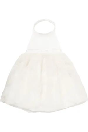 Simonetta Vestido De Satén De Algodón Stretch