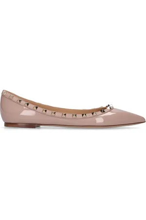VALENTINO GARAVANI Zapatos Planos Rockstud De Charol 10mm