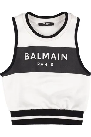 Balmain Top Deportivo De Algodón Reciclado