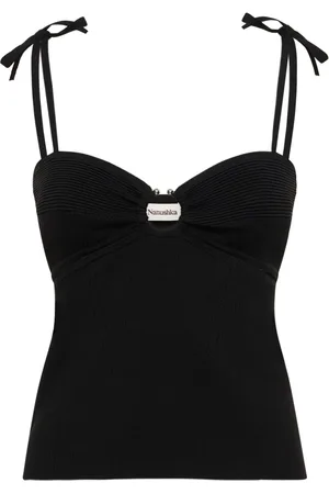 Nanushka Top De Viscosa Con Tirantes