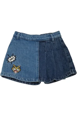 Kenzo Shorts De Algodón Con Parche Con Logo