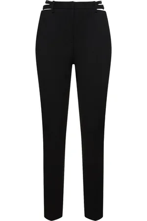 DION LEE Pantalones Rectos De Lana Stretch