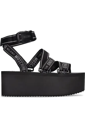 Moschino Sandalias De Nylon Con Plataforma 80mm