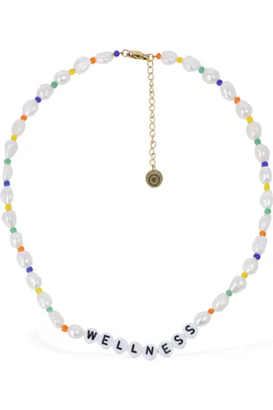 Sporty & Rich Collar Wellness De Perlas Sintéticas Y Cuentas