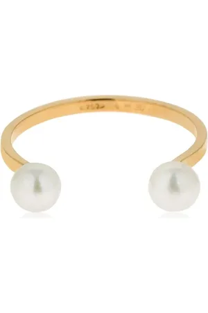 DELFINA DELETTREZ Anillo Con Doble Perla 18kt
