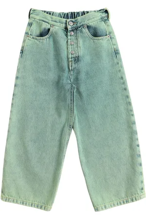 Maison Margiela Jeans De Denim De Algodón Con Pierna Ancha