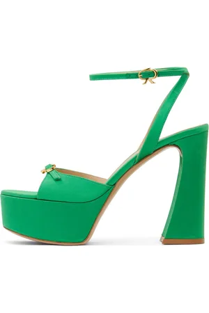 Gianvito Rossi Sandalias De Satén Con Plataforma 105mm