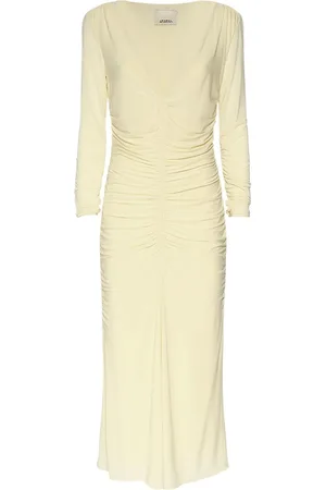 Isabel Marant Vestido Maxi De Viscosa Con Manga Larga