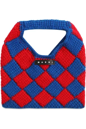 Marni Bolso Tote Tejido Color Block Con Logo
