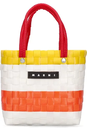Marni Bolso Tote Tejido Color Block Con Logo