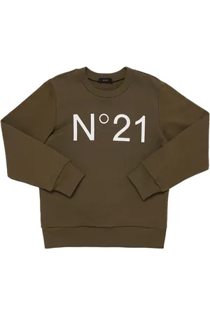 Nº21 Sudadera De Felpa De Algodón Con Logo Estampado