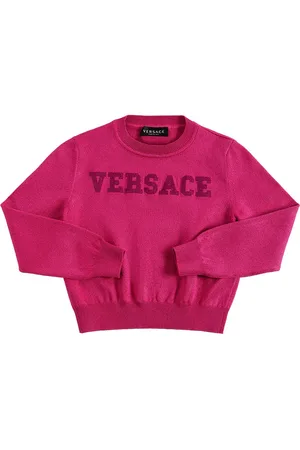 VERSACE Suéter De Algodón Con Logo Bordado