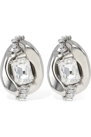 Alessandra Rich Pendientes Con Cristales