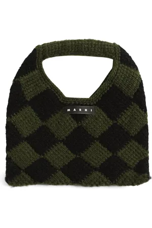 Marni Bolso Tote Tejido Color Block Con Logo