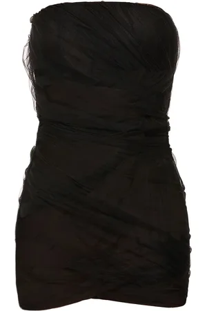 The Attico Vestido Corto De Tul Sin Tirantes