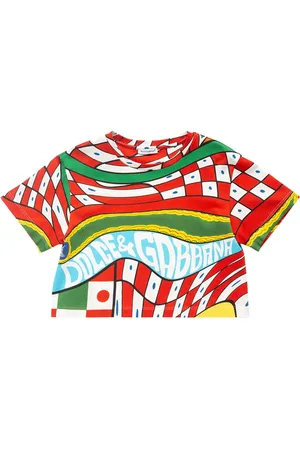 Dolce & Gabbana Camiseta Corta De Algodón Estampado