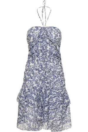 Marant Etoile Vestido Halter Corto De Algodón