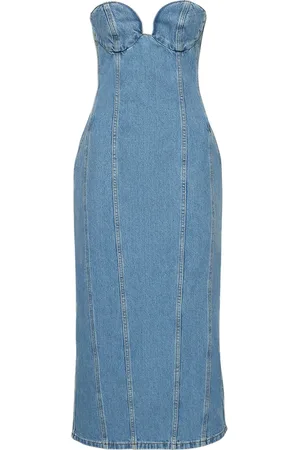 MAGDA BUTRYM Vestido Midi Bustier De Denim