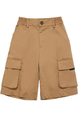 MONNALISA Shorts Cargo De Gabardina De Algodón Stretch