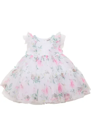 MONNALISA Vestido De Tul Con Estampado Floral