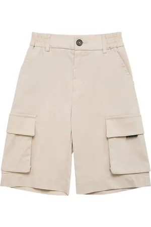 MONNALISA Shorts Cargo De Gabardina De Algodón Stretch