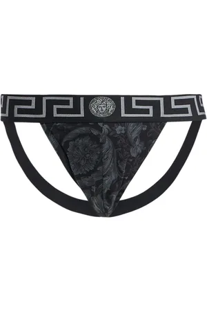 VERSACE Camiseta De Algodón Stretch Con Estampado