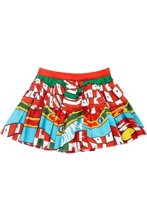 Dolce & Gabbana Falda De Popelina De Algodón Estampada